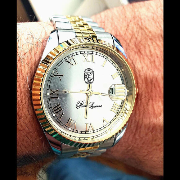 Gorgeous Pierre Lucerne President Date Just Mens Watch - Picture 4 of 11
